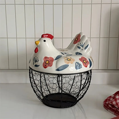 Farmhouse Hen Egg Basket