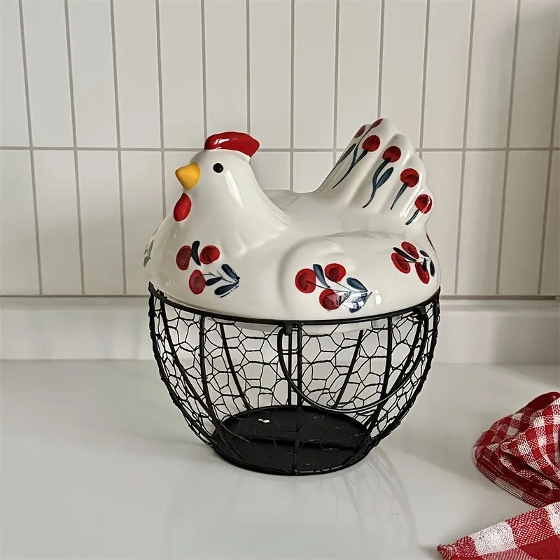 Farmhouse Hen Egg Basket