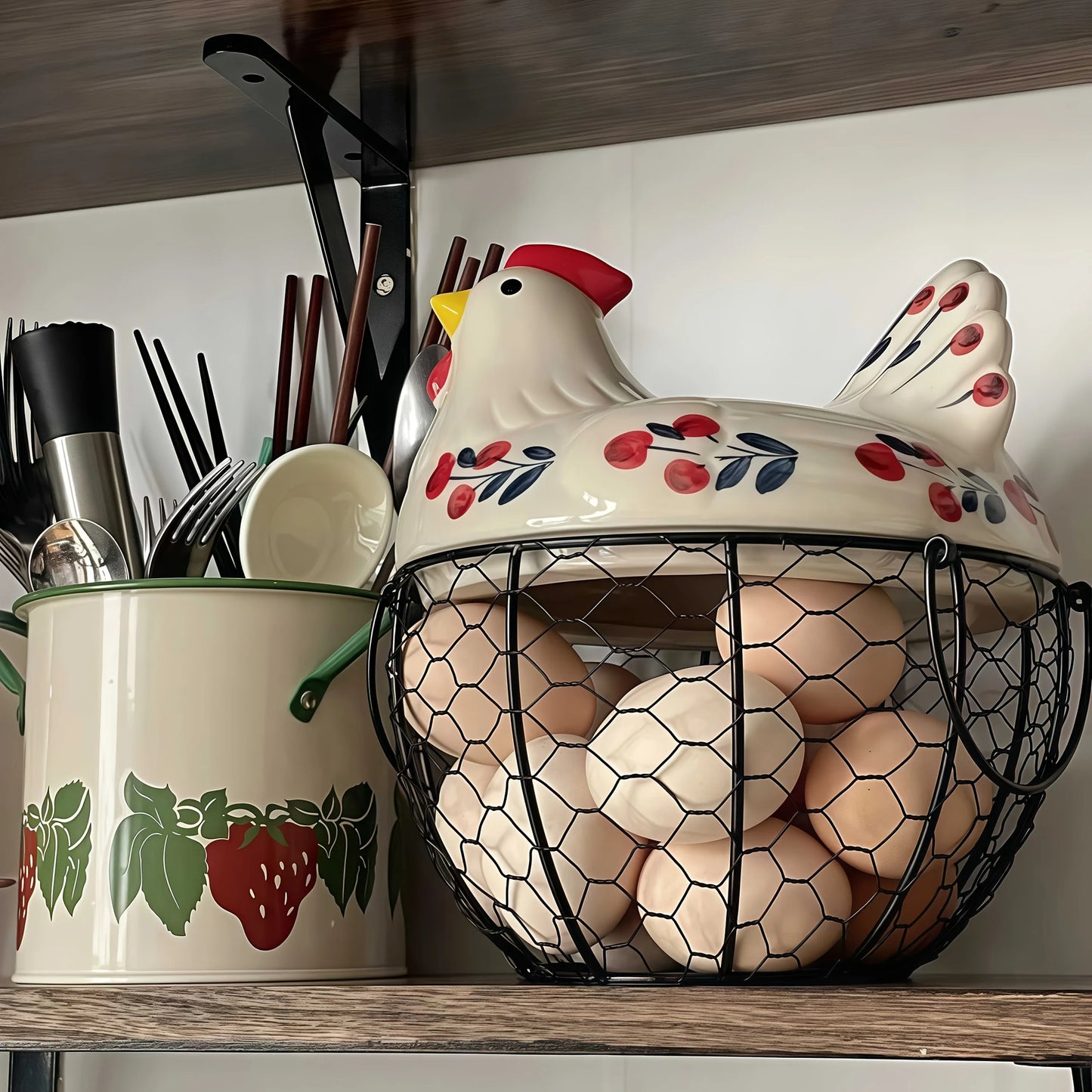 Farmhouse Hen Egg Basket