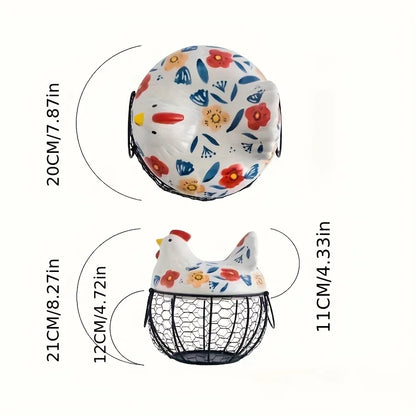 Farmhouse Hen Egg Basket