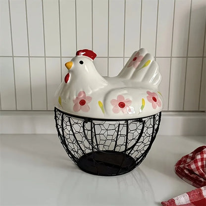 Farmhouse Hen Egg Basket