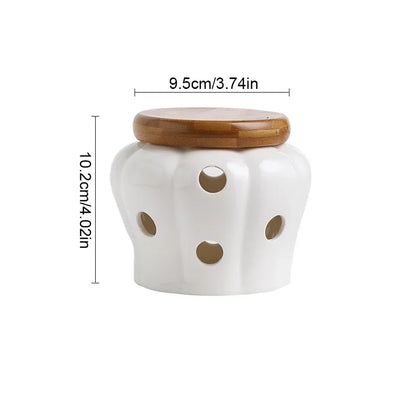 Ventilated Ceramic Garlic Keeper