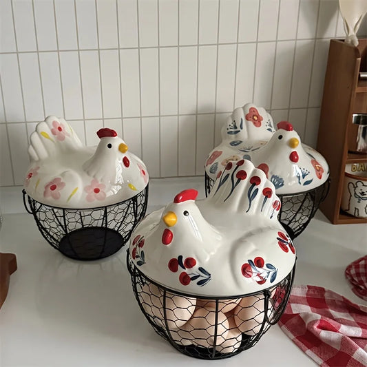 Farmhouse Hen Egg Basket